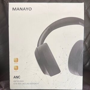 Manayo Black ANC Headphones New Open Box